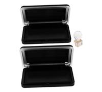 BIUDECO Plateau De Beauté Multifonctionnel Palette De Peinture Aquarelle Récipient Cosmétique Vide Palette De Rouge à Bac à Fard à Paupières Vide Noir Cristal