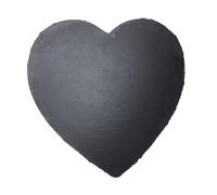 BIUDECO Plateau en Ardoise de Cœur 25X25 CM Planche à Découper Noire pour Charcuterie et Fromage Plateau de Service Vintage pour Viande Présentation Rustique pour Apéritif et Repas