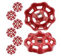 BIUDECO Poignée de Robinet à Roue en Fonte 8 Pièces Carré Central 7X7 MM Volant de Remplacement Métallique pour Vanne à Guillotine Accessoire Solide pour Robinet de Jardin et Tuyau