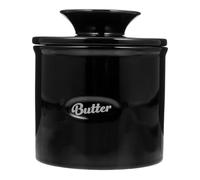 BIUDECO Pot à Beurre en Céramique Noir avec Couvercle Récipient Garde-Beurre Français pour Réfrigérateur Boîte à Fromage Pratique et Réutilisable Cuisine Beurrier de Conservation