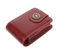 BIUDECO Pouch à Rouge à avec Miroir Intégré Étui de Transport Pratique Cuir PU pour Application Déplacement pour à Femme