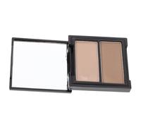 BIUDECO Poudre Compacte Visage Deux Couleurs Palette Cosmétique Illuminatrice Contouring Teint Naturel Shimmer Adaptée à Différents Types de Peau