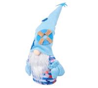 BIUDECO Poupée GNOME en Peluche sans Visage Bleu Clair Décor Scandinave pour Table et Présent Festival Océan