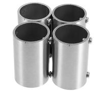 BIUDECO Raccord Droit pour Tube Inox Ø32 4 Pièces, Connecteur de Tuyau à 2 Voies pour Garde-corps, Connecteur de Tube de Main Courante en Acier Inoxydable, Usage Bricolage et Construction