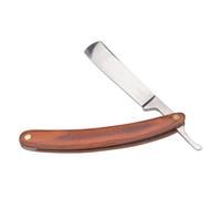 BIUDECO Rasoir Droit Vintage Acier Inoxydable avec Manche Bois Rasoir Manuel Équilibré pour Hommes Coupe Choux Traditionnel de Barbier