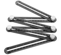 BIUDECO Règle à Perforer 6 Sections pour Carrelage et Travail du Bois, Localisateur de Poinçon Précis, Outil de Gabarit Robuste et Pratique, Guide de Perçage pour Usage Professionnel