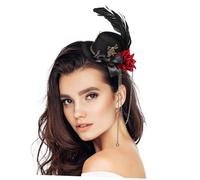 BIUDECO Rose Mini Hat Hair Clip Barrette For Women Metal Flower Tea Party Hair Accessory Secure Fit And Stylish For Wedding And Everyday Hairstyles