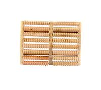 BIUDECO Rouleau de Massage en Bois Pieds à 8 Rangées Soulage la Voûte Plantaire Talon Stimule la Circulation Sanguine Détente Musculaire Usage Quotidien