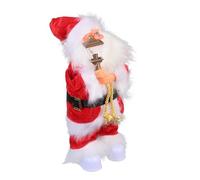 BIUDECO Santa Claus Decor Electric Music Doll Toy for Realistic Xmas Ornament for Festive Holiday Decoration