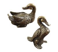 BIUDECO Sculpture Canard en Laiton Massif Ornement Vintage pour Décoration Salon et Bureau de Canards en Cuivre Statue Artisanale Élégante et Portable