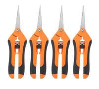 BIUDECO Sécateur de Jardin Professionnel 4 Pièces en Acier Inoxydable Ciseaux de Jardinage à Lame Droite Poignée Antidérapante Outil de Taille-Verger pour Fleurs Bourgeons et Branches