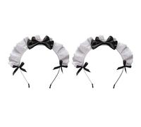 BIUDECO Serrage-tête pour Cheveux Fille Nœud en Tissu Léger et Confortable, Lot de 2 Pièces pour Fête de Pâques ou Nouvel An