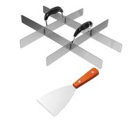 BIUDECO Set Bread Cake Divider Stainless Steel Portion Marker With Spatula Cake Equalizer For Brownie Tiramisu Rice And Pizza Baking Tool For Kitchen