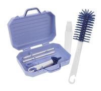 BIUDECO Set Brosse De Nettoyage Biberon Avec Goupillon Paille Silicone Support Séchage Portable Rose