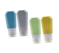 BIUDECO Set de Bouteilles de Voyage Silicone Recharges Flacons Souples Étanches pour Lotion Crème Shampooing et Soin Kit Portable pour Cosmétiques