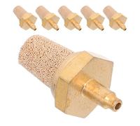 BIUDECO Silencieux Buse de Machine à Brouillard M5 Pneumatique en Cuivre Filtre Intégré 6pcs, Installation Facile pour Compresseur D'air pour Scène et Fête