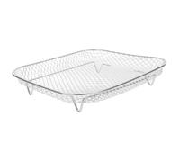 BIUDECO Solide Argenté Cuisson Inoxydable Grille Acier pour D'huile Structure en Maille Carrée Fonction D'écoulement Friteuse à Air Four