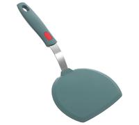 BIUDECO Spatule en Silicone Fine et Flexible pour Crêpes et Pizzas, Résistante à Haute Température, Ustensile Cuisine Polyvalent pour Plaques de Cuisson, Vert Foncé