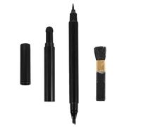 BIUDECO Stylo à Barbe Double Tête 2 Embouts Souples pour Comblement Ligne des Cheveux, Crayon de Maquillage Homme Couleur Brun Foncé, Kit Soin Barbe Précis et Naturel pour Entretien