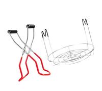 BIUDECO Support à Canne en Acier Inoxydable pour 12 Pouces Réutilisable Pinces à Bocaux Bocaux, Facile à Charger Couleur Aléatoire Stérilisateur Électrique Mise en Conserve
