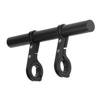 BIUDECO Support D’Extension de Guidon de Vélo 20 CM en Alliage D’Aluminium Noir Multifonction pour Lampe de Poche et Accessoires Rack D’Extension Léger et Antidérapant pour Cyclisme en