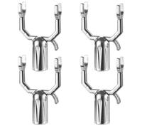 BIUDECO Support d'arbre en Alliage D'aluminium Argenté 4pcs, Haubans Résistants aux Intempéries pour Branches D'arbres Fruitiers, Usage Jardin et Maison, Adapté Tige 19mm