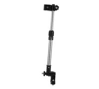 BIUDECO Support Parapluie Poussette Fauteuil Réglable Acier Inoxydable avec Base Pivotante Fixation pour Parasol Droit ou Pliant Protection Vent et Pluie