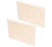 BIUDECO Tableau de Numérotation en Bois Braille Portable, Planche Éducative Multifonction pour Apprentissage Braille des Étudiants en Enseignement