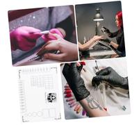 BIUDECO Tapis Silicone pour Nail Art avec Règle Intégrée Tapis de Manucure Flexible et Lavable Protection de Table Anti-débordement Support Pratique pour Estampage et Décoration Ongles