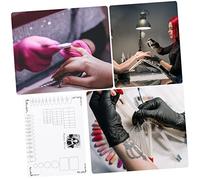 BIUDECO Tapis Silicone Souple pour Nail Art Tapis de Pratique pour Vernis à Ongles avec Guide Autocollant Protection de Table pour Manucure DIY Facile à Nettoyer et Mesurer Modèle E