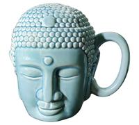 BIUDECO Tasse à Café en Céramique Bouddha 450ml avec Anse Ergonomique Antidérapante, Design Créatif Unique Maison ou Boutique de Desserts