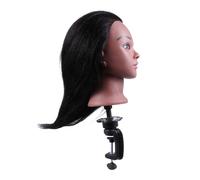 BIUDECO Tête Mannequin Coiffure avec Cheveux Naturels Peau Noire pour Entraînement Coiffure Pratique Tresse Coupe et Stylisme et Réutilisable pour Étudiants Cosmétologie