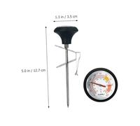 BIUDECO Thermomètre Professionnel Acier Inoxydable pour Viande et Boisson avec Clip et Manchette Silicone Large Plage de Cuisson
