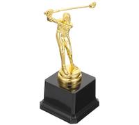 BIUDECO Trophée de Golf Décoratif en ABS Golfeur en Action Socle Large pour Plaque Personnalisée Modèle Créatif pour Compétitions Sportives et Remises de Prix