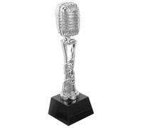 BIUDECO Trophée du Microphone en Résine Robuste pour Concours de Chant, Décoration Musicale et Souvenir d'Événement Karaoké Garçon et Filles