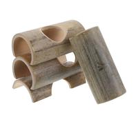 BIUDECO Tunnel en Bambou pour Petits Animaux 4pcs, d'exercice et Cachette pour Cochons d'Inde, du Stress et Escalade Active, Accessoires pour Cage