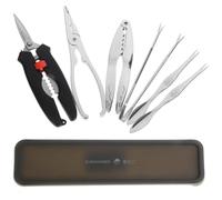 BIUDECO Ustensiles Fruits de Mer Acier Inoxydable Pinces Crabe et Fourchettes pour Ouvrir Coquilles Casse Pince Crabe et Antirouille Outils Pratiques pour Fruits de Mer et Crustacés