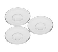 BIUDECO -Verres en Verre Transparent Lot de 6 Soucoupes Rondes 9X9 CM Protection Chaleur et Rayures Adaptés pour Bar et Table Basse Réutilisable