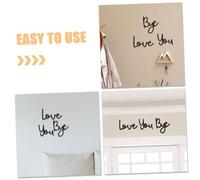 BIUDECO Wooden Love You Bye Sign Rustic Bohemian Wall Decor Handcarved Bedroom Letter Ornament for Entryway and Office