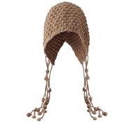 BIUFY Bonnet d'hiver péruvien pour Femme, Style Sherpa, avec Cache-Oreilles, Pompons en Maille Kaki