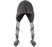 BIUFY Bonnet d'hiver péruvien pour Femme, Style Sherpa, Gris, avec Cache-Oreilles et Pompons en Maille.