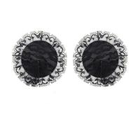 BIUFY Cache-tétons adhésifs réutilisables à Paillettes et Pompons pour Femmes, Autocollants pour Les Seins, Coussinets de Soutien-Gorge adhésifs en Dentelle, Accessoires de Lingerie, Couleur B