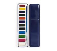 BIUFY Peintures aquarelles 12/18/24 Couleurs avec Pinceau et étui métallique, Coffret d'artiste pour Peindre sur Papier et Tissu, 12 Couleurs