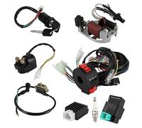 BIUGERCN Faisceau de câblage électrique Relais Bobine de stator Bougie d'allumage solénoïde CDI pour 50cc 70cc 80cc 90cc 100cc 110cc 125cc EXC RM TTR SX PW CRF ATV Quad KLX Pit Bike Scooter