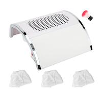 Biutee Aspirateur Ongles Professionnel 80W, Aspirateur Manucure avec 3 Sacs à Poussière, Aspirateur à Angles à 2 Ventilateur