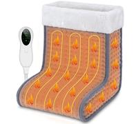 Biutee Chauffe-pieds Électrique et Mollets, Chauffage Rapide, 40cm de Haut, 10 Niveaux de Température 30-60 ℃, 3 Durées 45/90/120 minutes, Chauffe-pieds Taille max.44