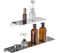 Biutimarden Auto-Adhésif, Autocollant Étagère De Douche Mural Sus304 Acier Inoxydable Paniers De Rangement pour Chariot De Douche Pas De Perçage Antirouille Accessoires(30cm &40cm Chrome)