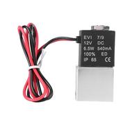 BiuZi Electrovanne 1Pc 2V025-1/4-12V DC 1/4" NPT Femelle Port Pneumatique Electrovanne Uni-directionnel À Action Directe 2 Voies Normalement Fermée Electrovanne