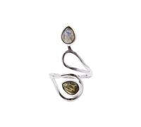 Bivea Bague argent 925 modèle 05 Labradorite AA taille unique