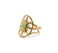 Bivea Bague dorée Nova Aventurine verte A taille unique